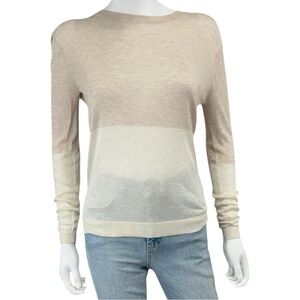 one grey day NWT Tan and Cream Color Block Sweater Size S